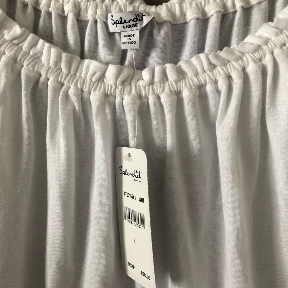 Splendid White Off Shoulder Top - Picture 3 of 4